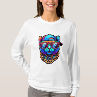 Bunte Partykatze T-shirt