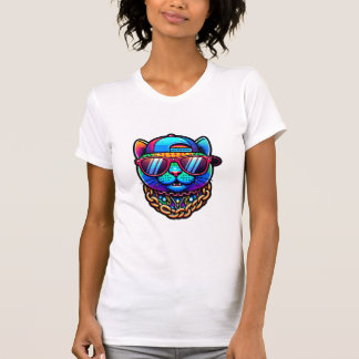 Bunte Partykatze T-shirt