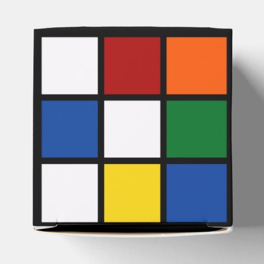 Bunte Quadrate Kubisch Bedankdoosjes (Bovenkant)