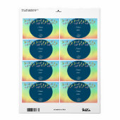 bunte Schmetterlinge Etiket (Full Sheet)