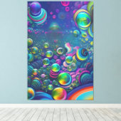Bunte Seifenblasen Canvas Afdruk (Insitu (Houten vloer))