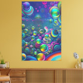 Bunte Seifenblasen Canvas Afdruk (Insitu (Woonkamer))