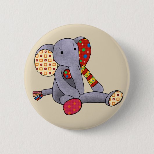 bunter Elefant Ronde Button 5,7 Cm (Voorkant)