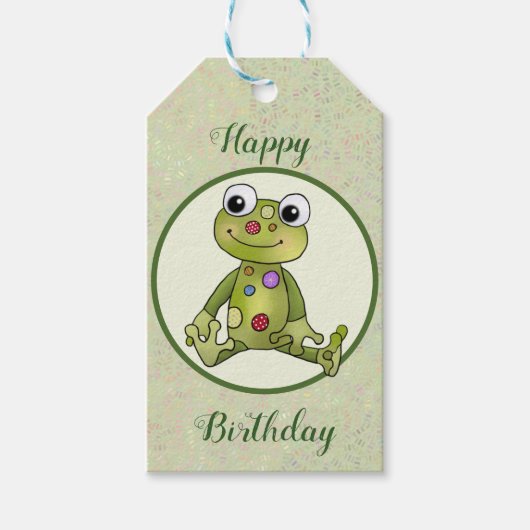 Bunter Frosch Cadeaulabel (Voorkant)