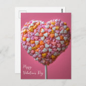 Bunter Herz Cake Pop Valentinstag Briefkaart (Voorkant / Achterkant)