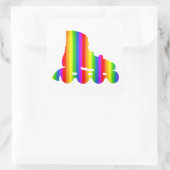 Bunter Inline Skate Regenbogen Sticker (Tas)