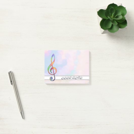 bunter Notenschlüssel Klebezettel Post-it® Notes (Kantoor)