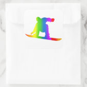Bunter Snowboard Regenbogen Sticker (Tas)