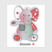 Bunter Weihnachtselefant Aufkleber Sticker (Vel)