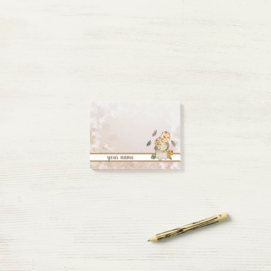 Buntes Eichhörnchen Post-it® Notes (Op bureau)