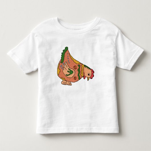 buntes Huhn Kinder Shirts (Voorkant)