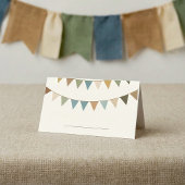 Bunting blanco plaats kaart met handschrift lijn