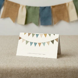 Bunting blanco plaats kaart met handschrift lijn