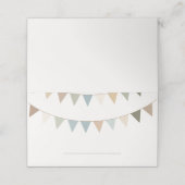 Bunting blanco plaats kaart met handschrift lijn (Buitenkant ongevouwen)