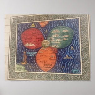 Bunting clover leaf map 1581 poster