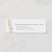 Bunting fêtes planification des cartes de visite m (Dos)