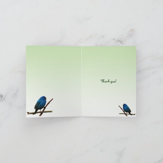 Bunting van de indigo dankt u bedankkaart (Binnen)