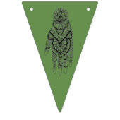 Bunting van het Ontwerp van de Hand van Mehndi Vlaggetjes (Derde vlag)