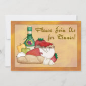 Buon Appetito Italien Vin Dîner Invitation (Devant)