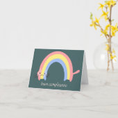 Buon compleanno carte d'anniversaire italien rainb (Fleur jaune)