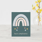 Buon compleanno carte d'anniversaire italienne arc (Fleur jaune)