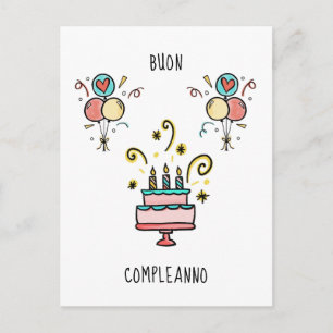 Buon Compleanno Gelukkige verjaardag Briefkaart