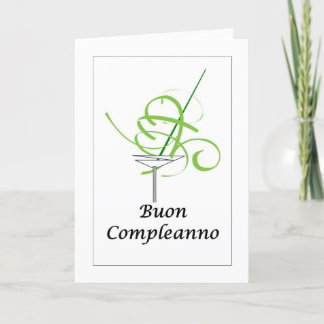 Buon Compleanno - Happy Birthday in Italiaanse Kaa Bedankkaart