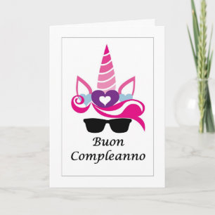 Buon Compleanno - Happy Birthday in Italian Card Bedankkaart