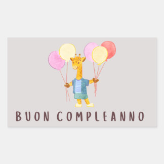 Buon complementanno, Italiaans gefeliciteerd jaar Rechthoekige Sticker