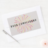Buon complementanno, Italiaans gefeliciteerd jaar Rechthoekige Sticker (Envelop)