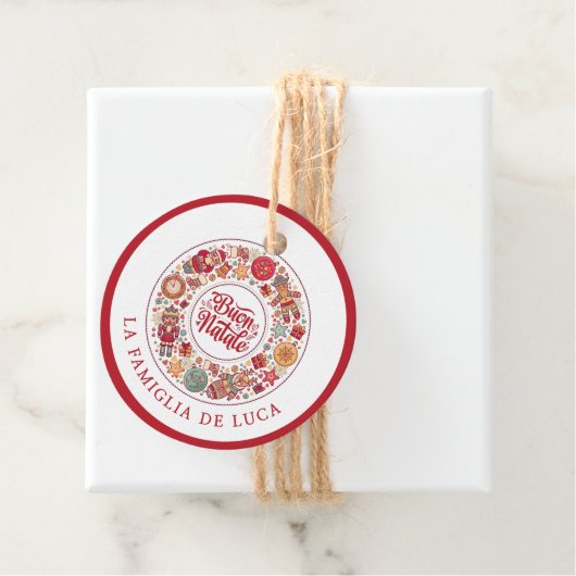 Buon Natale Bedankjes Labels (In situ)