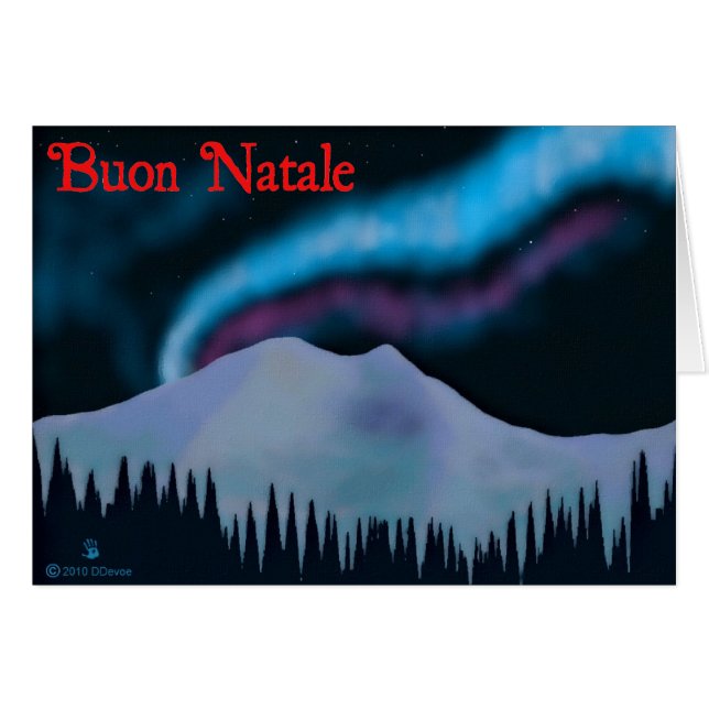 Buon Natale - Blue Aurora (Devant horizontal)