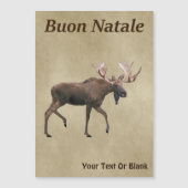 Buon Natale - Bull Moose op oud papier (Voorkant)