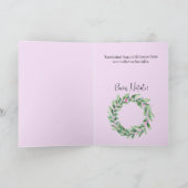 Buon Natale, carte de couronne de Noël italienne (Intérieur)