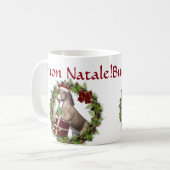 Buon Natale Christmas Donkey Père Noël Mug (Devant gauche)