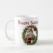 Buon Natale Christmas Donkey Père Noël Mug (Gauche)