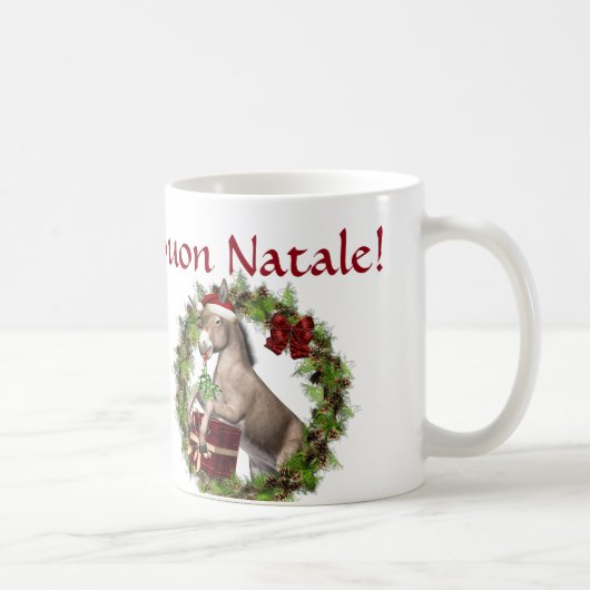 Buon Natale Christmas Donkey Père Noël Mug (Droite)