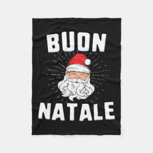 Buon natale christmasitaly italiaanse santa babbo fleece deken