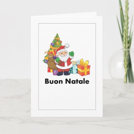 Buon Natale dans la carte italienne de vacances (Devant)