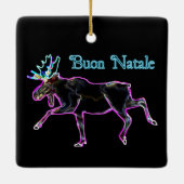 Buon Natale - Electric Moose Keramisch Ornament (Achterkant)