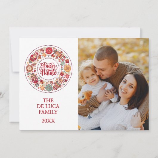 Buon Natale Feestdagenkaart (Voorkant)