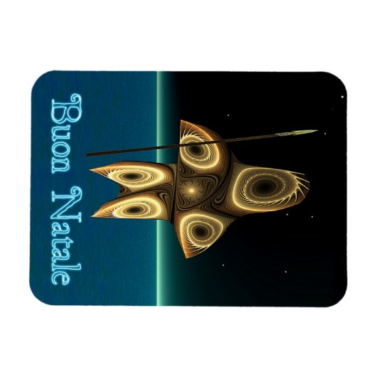 Buon Natale - Fractal Inuit Hunter Magneet (Horizontaal)