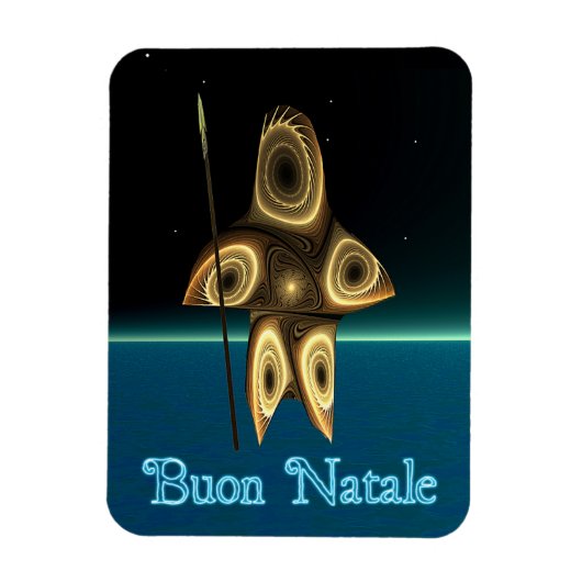 Buon Natale - Fractal Inuit Hunter Magneet (Verticaal)