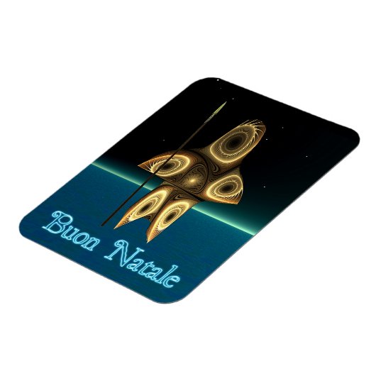 Buon Natale - Fractal Inuit Hunter Magneet (Linkerzijde)