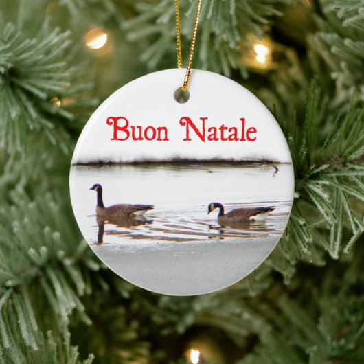 Buon Natale - Honkers - Canada Geese Keramisch Ornament (Boom)