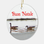 Buon Natale - Honkers - Canada Geese Keramisch Ornament (Links)