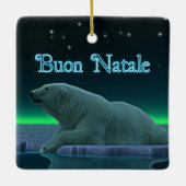 Buon Natale - Ice Edge Polar-Beer Keramisch Ornament (Achterkant)