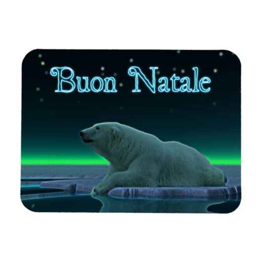 Buon Natale - Ice Edge Polar-Beer Magneet (Horizontaal)