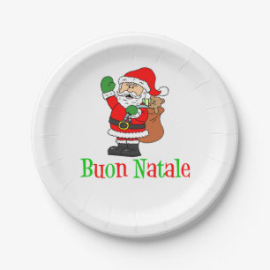 Buon Natale Italiaans kerstpapieren Bord