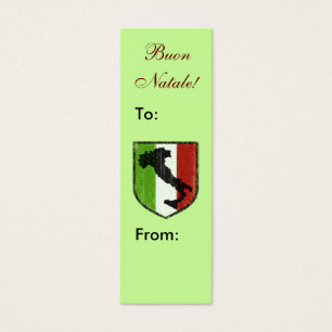 Buon Natale. Italiaans Merry Christmas Gift Labels Mini Visitekaartjes